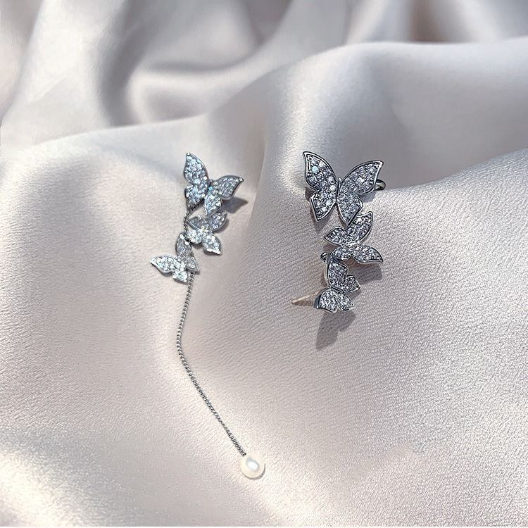 Temperament Earrings Female Net Red Ear Bone Clip Earrings-Jewearrings