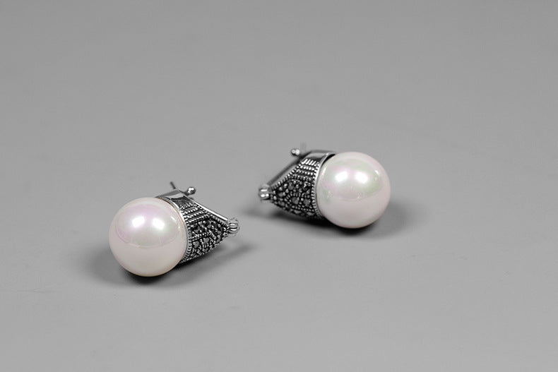 Vintage pearl earrings-Jewearrings