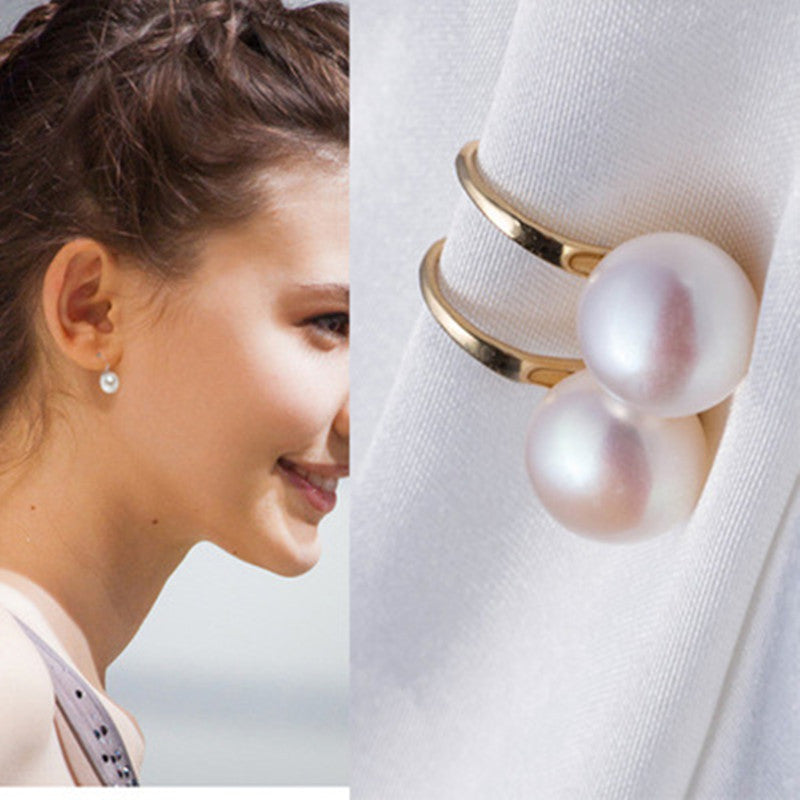 Micro-set pearl earrings-Jewearrings