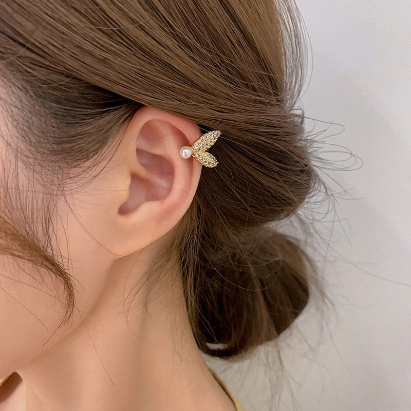 Pearl Female Earless Earrings Simple Earrings Niche High-end Sense Ear Bone Clip-Jewearrings