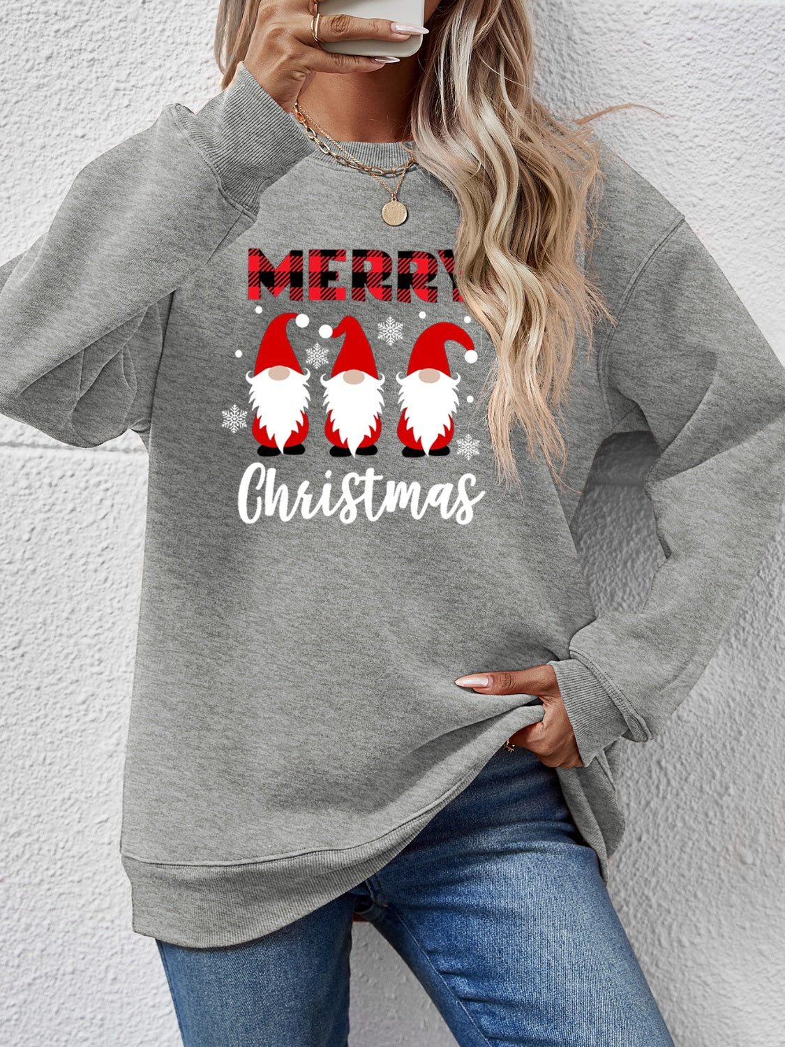 MERRY CHRISTMAS Long Sleeve Sweatshirt-Jewearrings