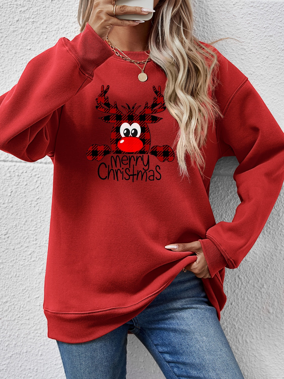 MERRY CHRISTMAS Graphic Sweatshirt-Jewearrings