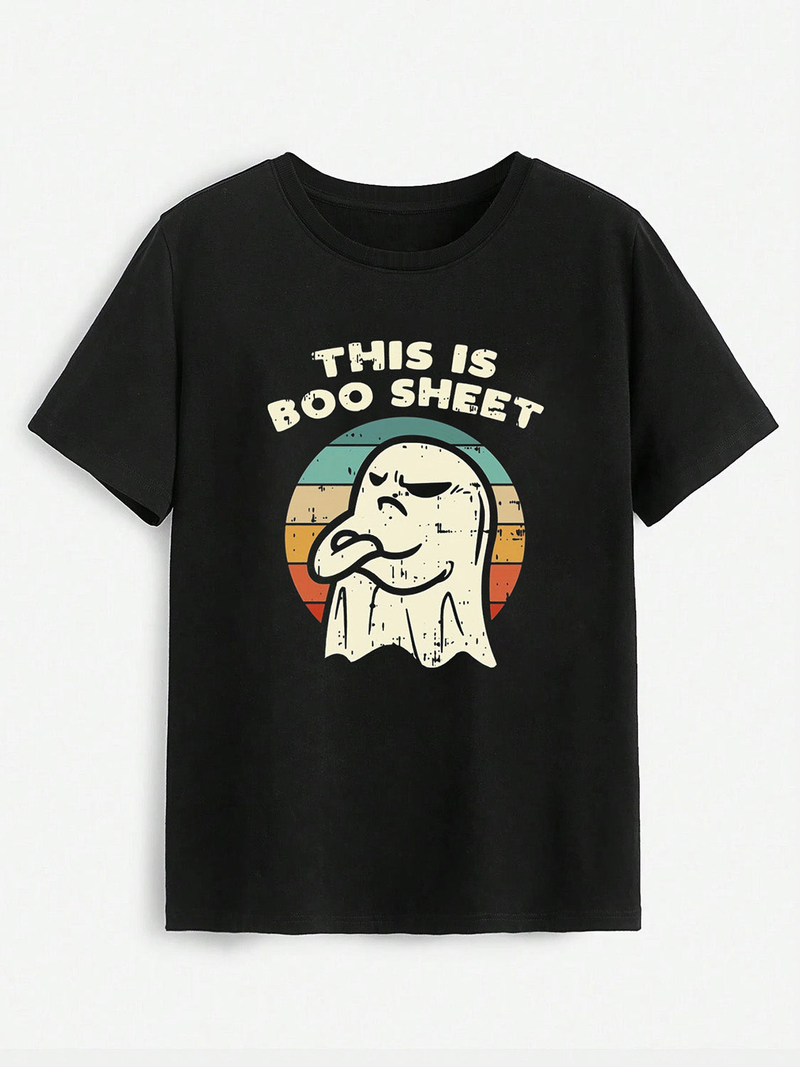 THIS IS BOO SHEET Round Neck T-Shirt-Jewearrings