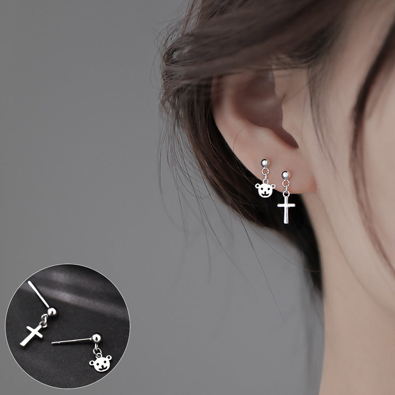 Korean Version Of 925 Silver Personality Lava Earrings Female-Jewearrings