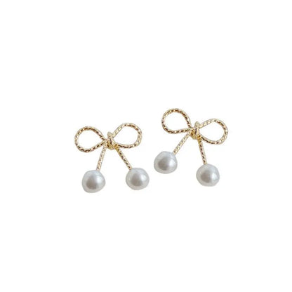 14K Gold Bow Earrings - Cute & Elegant-Jewearrings