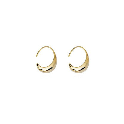 14K gold coated glossy drop earrings-Jewearrings