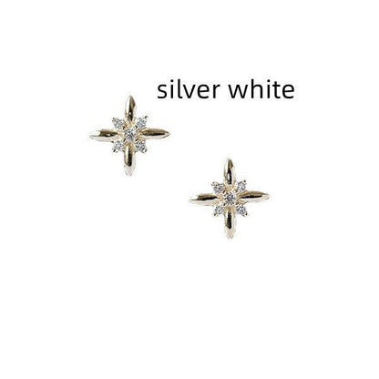 14K Yellow Gold Plated Sterling Silver Stud Earrings-Jewearrings