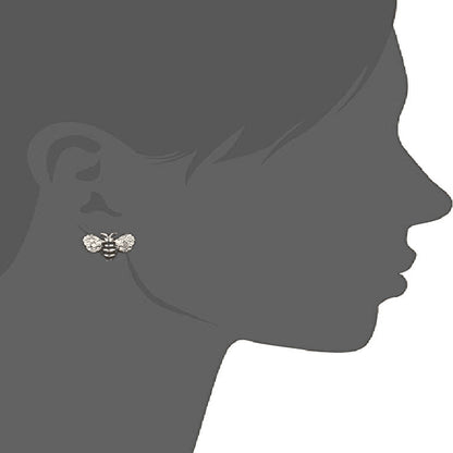 Europe And America Creative Fashion Micro Inlay Zircon Bee Dripping Stud Earrings-Jewearrings