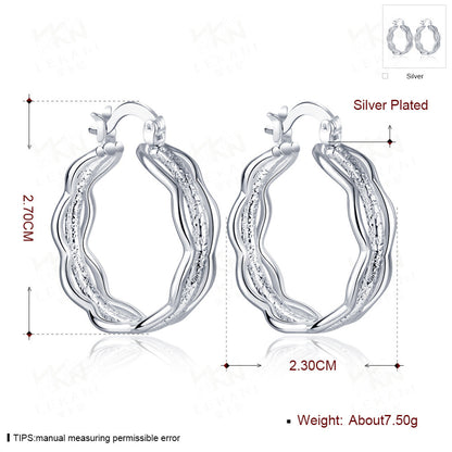 Ripple hoop earrings-Jewearrings