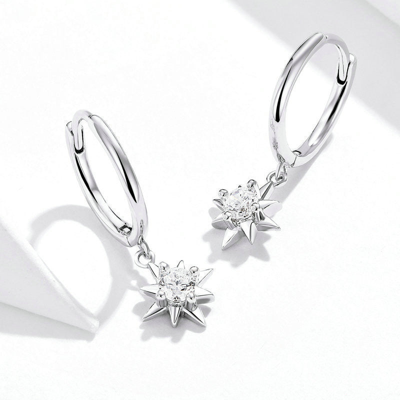 White gold-plated earrings-Jewearrings