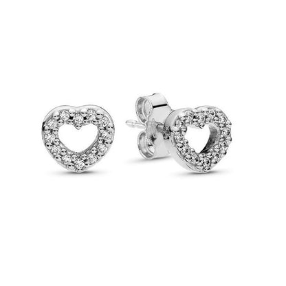 Shining Love Charm Stud Earrings Women's Diamonds-Jewearrings