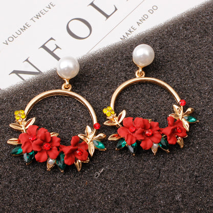 Pottery pearl earrings ear jewelry female hot style-Jewearrings