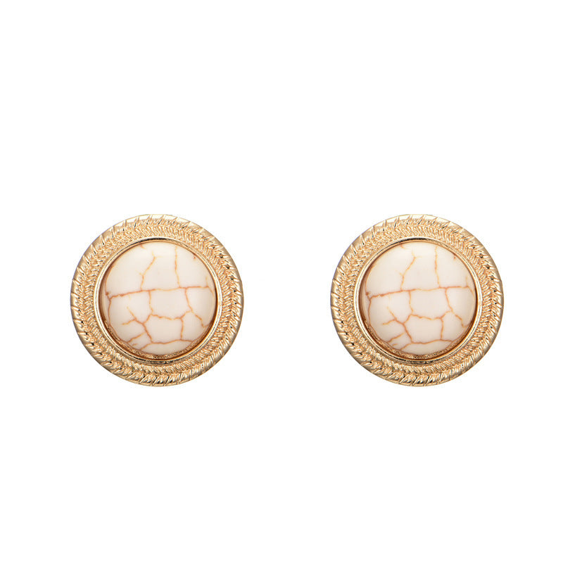 Pearl Cat Eye Stone Earrings-Jewearrings