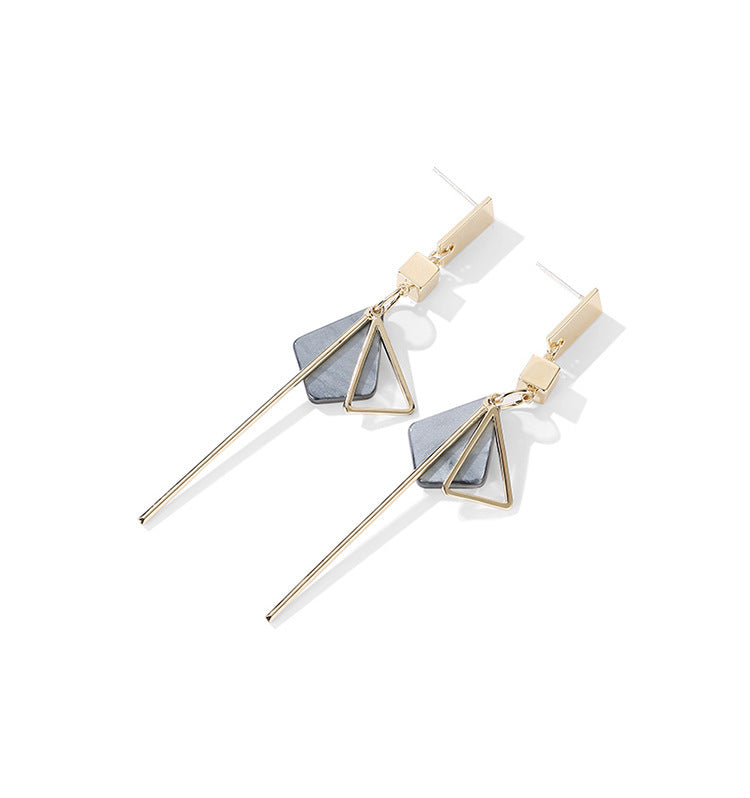 Long style stylish earrings web celebrity earrings with silver needle earrings-Jewearrings