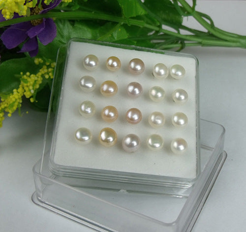 Natural freshwater pearl stud earrings-Jewearrings