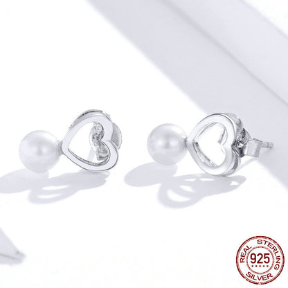 Drop Earrings Fine Jewelry Female Drop Earrings with Pearls Earrings 925 Sterling Silver Jewelry Mother's Day Gift SCE006-Jewearrings