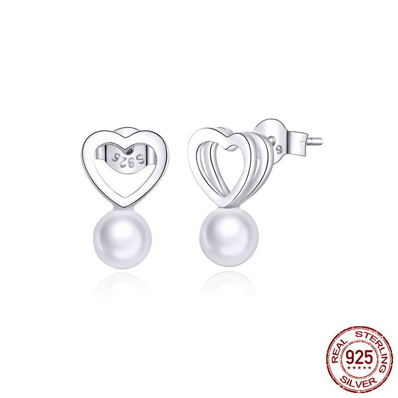 Drop Earrings Fine Jewelry Female Drop Earrings with Pearls Earrings 925 Sterling Silver Jewelry Mother's Day Gift SCE006-Jewearrings