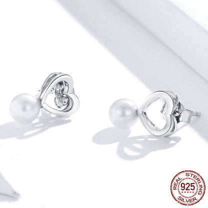 Drop Earrings Fine Jewelry Female Drop Earrings with Pearls Earrings 925 Sterling Silver Jewelry Mother's Day Gift SCE006-Jewearrings