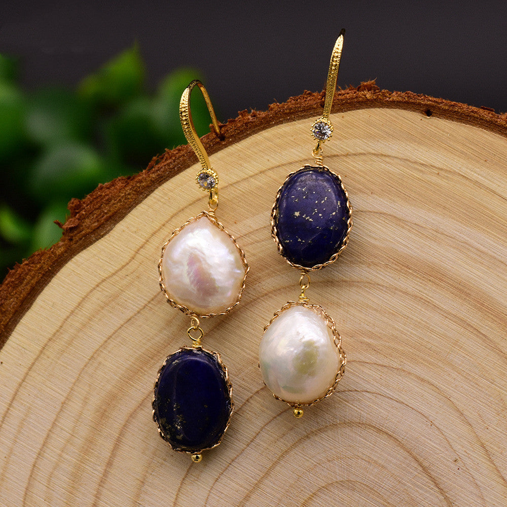 Pearl Long European And American Earrings Female Jewelry-Jewearrings