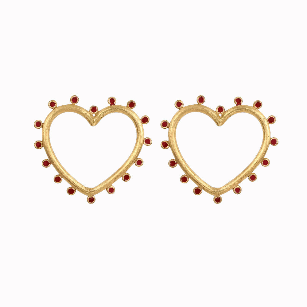 Drop Oil Tentacles Love Stud Earrings-Jewearrings