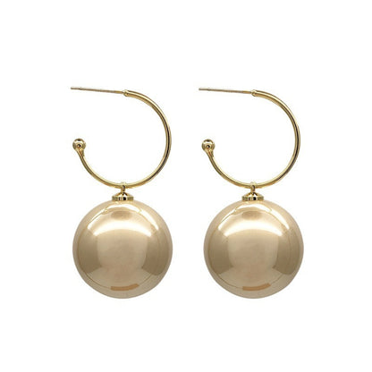 Silver Post Champagne Pearl Earrings-Jewearrings