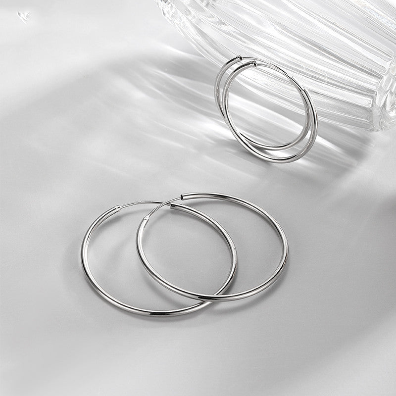 Stylish Simplicity Round Circle Hoop Earrings-Jewearrings