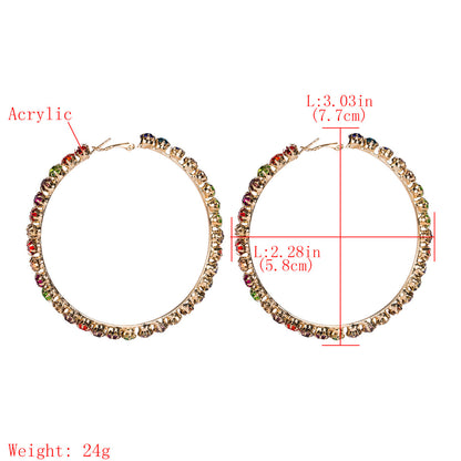 New Personality Irregular Metal Hoop Earrings Ladies Exaggerated Atmosphere Popular Temperament-Jewearrings