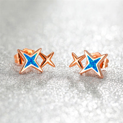 Simple Opal New Sweet Star Earrings Women-Jewearrings