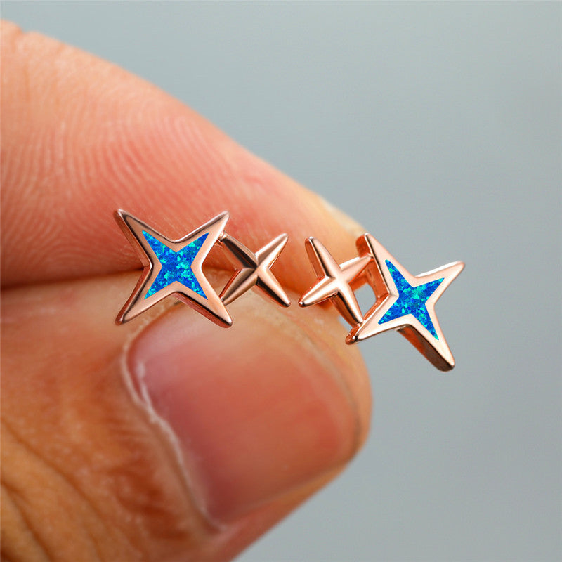 Simple Opal New Sweet Star Earrings Women-Jewearrings