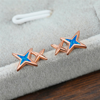 Simple Opal New Sweet Star Earrings Women-Jewearrings