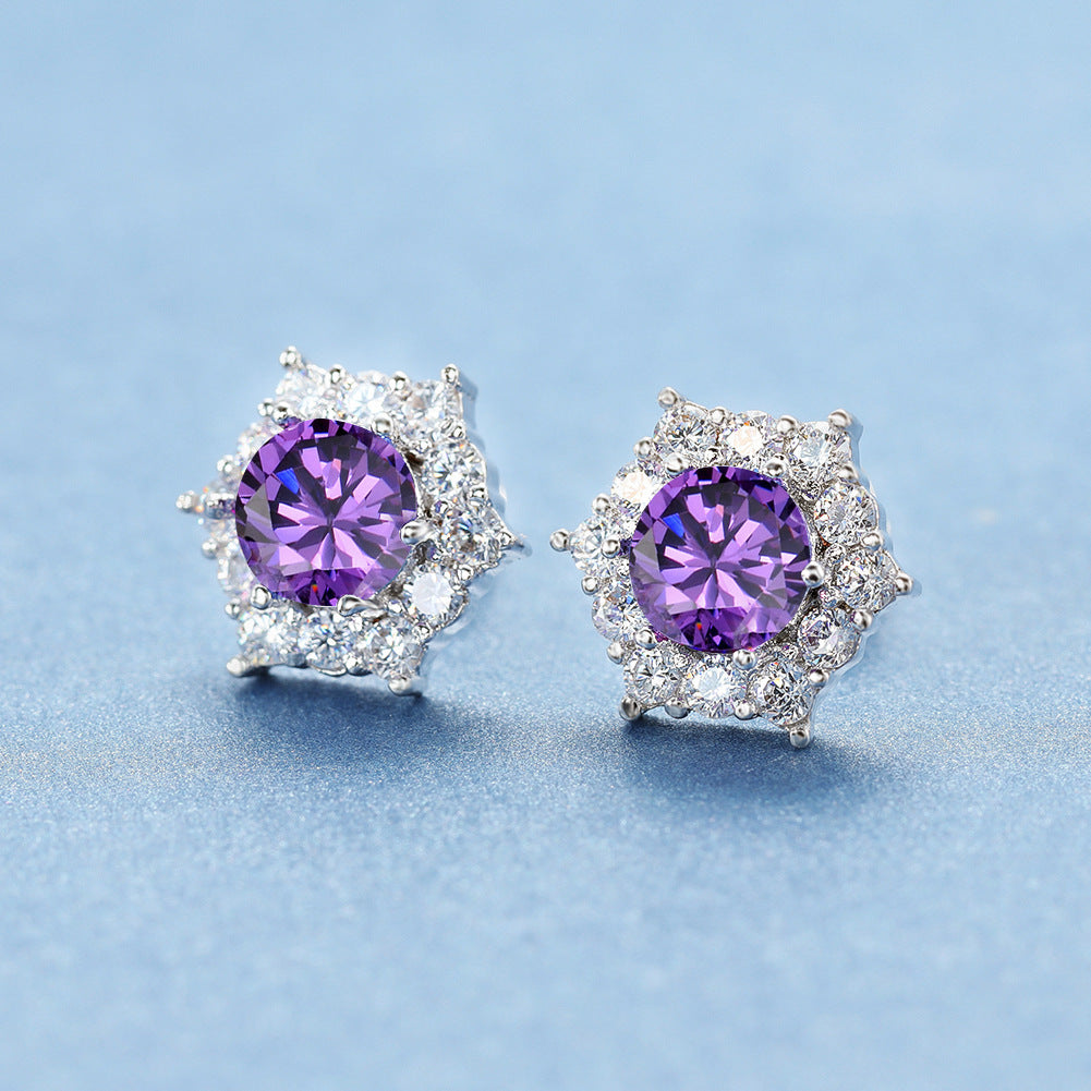 European And American Fashion Female Stud Earrings Cute Zircon-Jewearrings