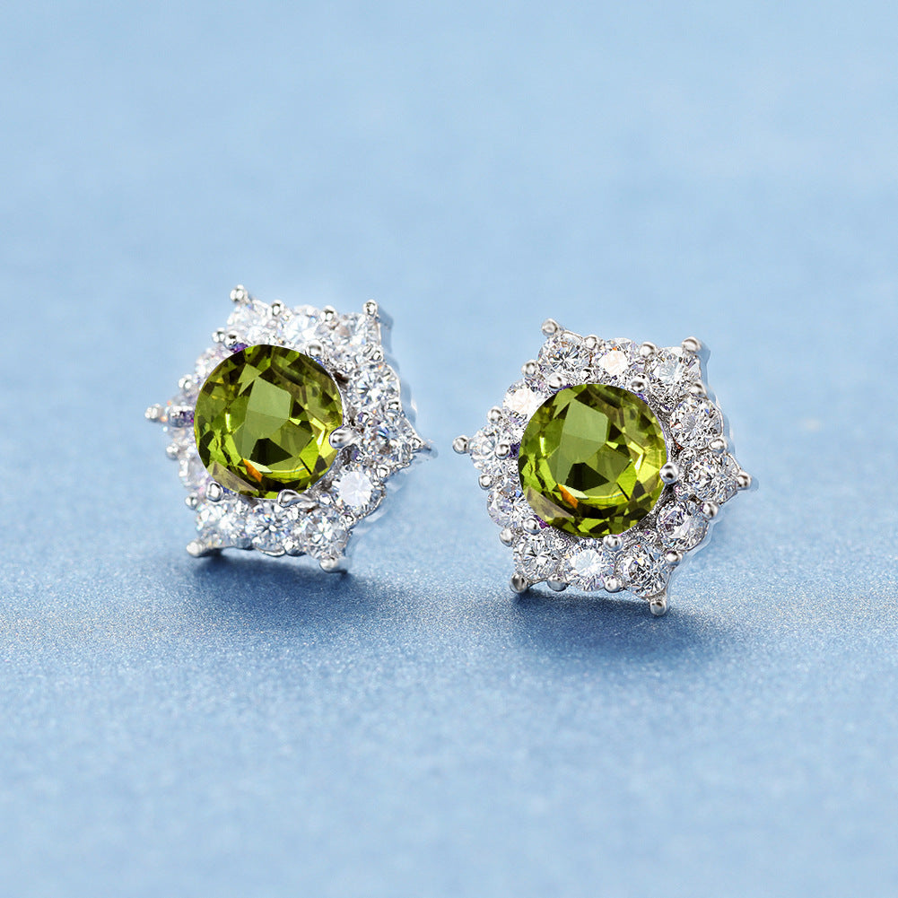 European And American Fashion Female Stud Earrings Cute Zircon-Jewearrings