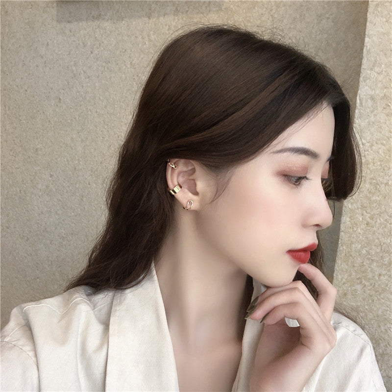 Super Fairy No pierced Ear Bone Clip Three-Piece Stud Earrings-Jewearrings