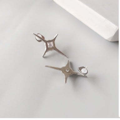 S925 Silver Needle European And American Cross Border Earrings Star Stud-Jewearrings