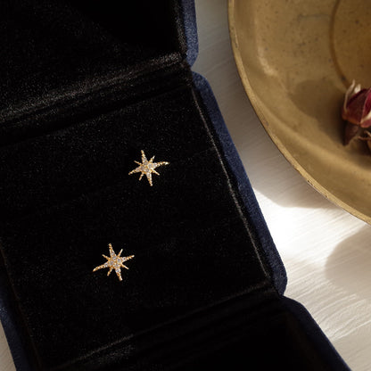 Stud Earrings Small Ear Clip Female Star Earrings Without Piercing-Jewearrings