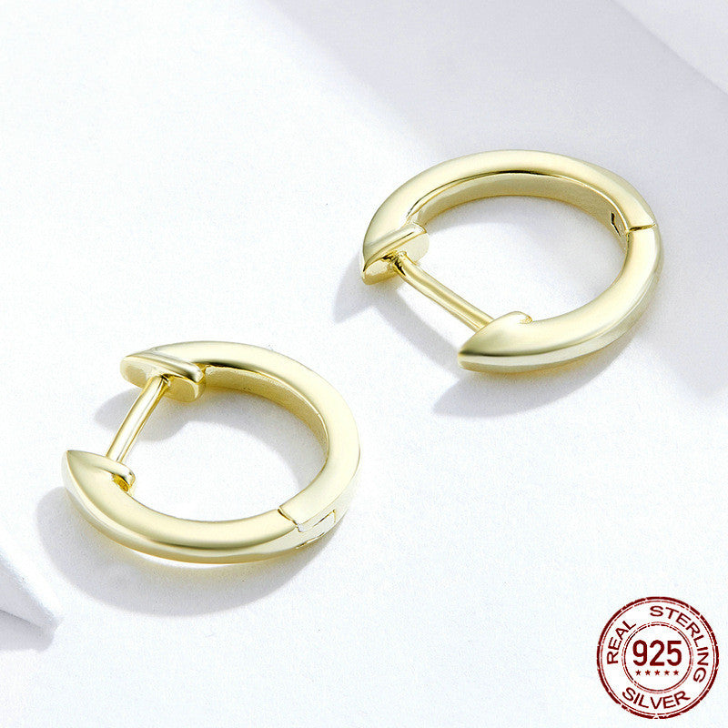 Real Gold Plated Ear Clip s925 Pure Silver Earrings-Jewearrings