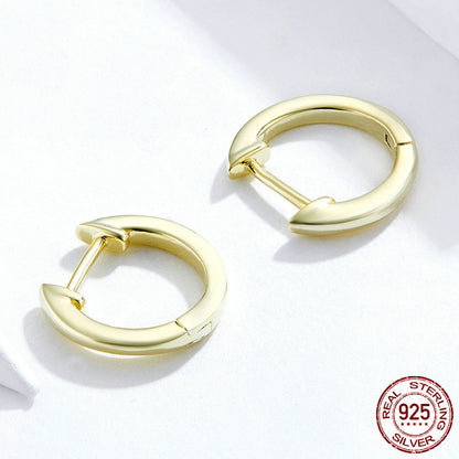 Real Gold Plated Ear Clip s925 Pure Silver Earrings-Jewearrings