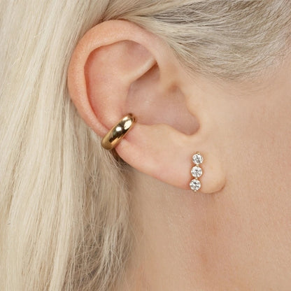 Punk Gold Color Clip Earrings No Piercing Earrings for Women-Jewearrings