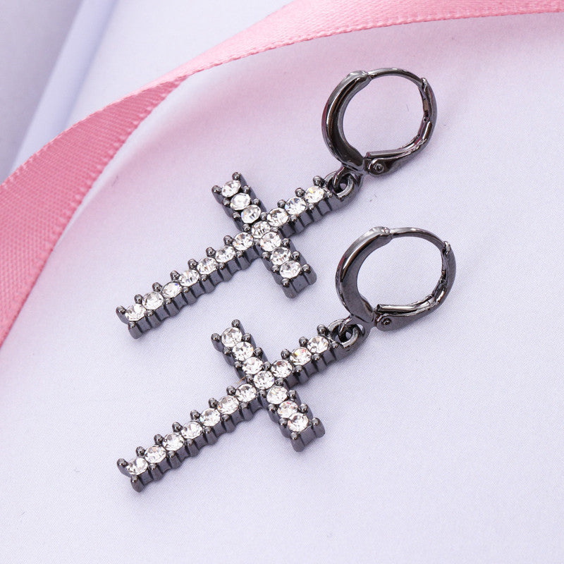 Simple And Stylish Cross Earrings-Jewearrings