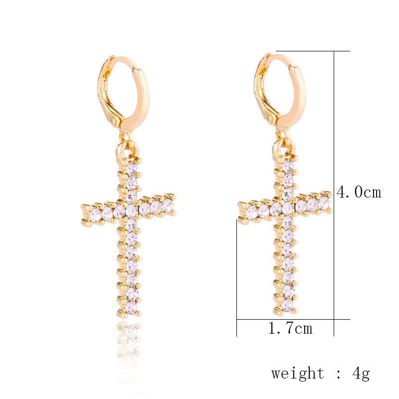 Simple And Stylish Cross Earrings-Jewearrings