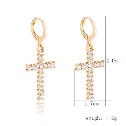 Simple And Stylish Cross Earrings-Jewearrings