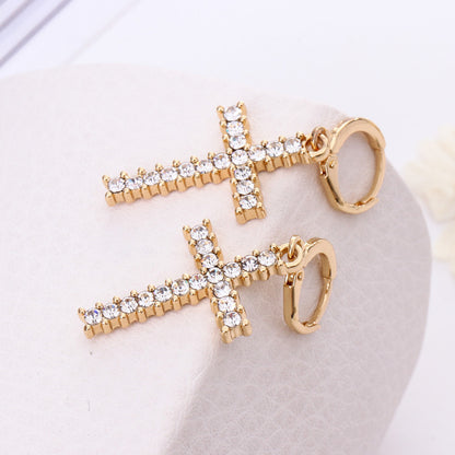 Simple And Stylish Cross Earrings-Jewearrings