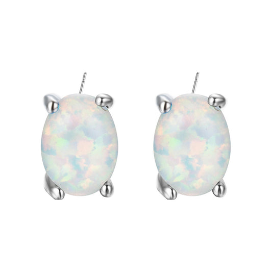 Opal Earrings Earrings With Zircon-Jewearrings