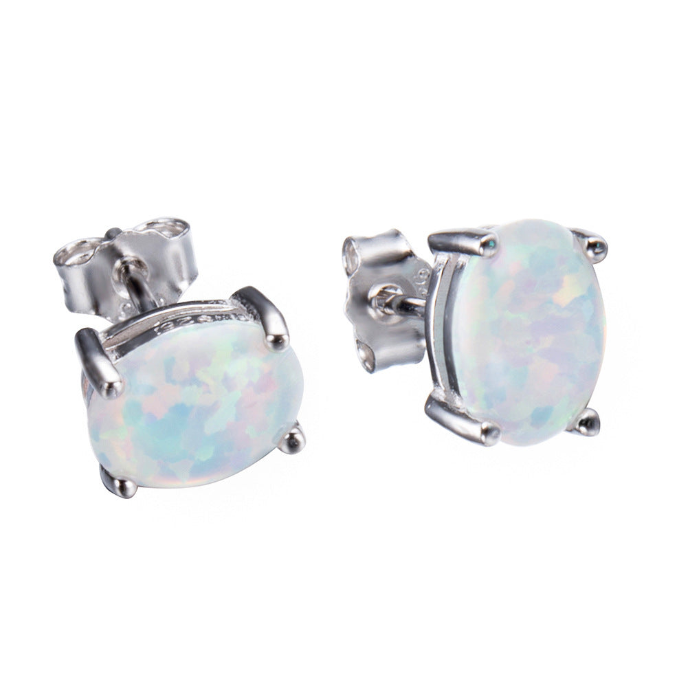 Opal Earrings Earrings With Zircon-Jewearrings