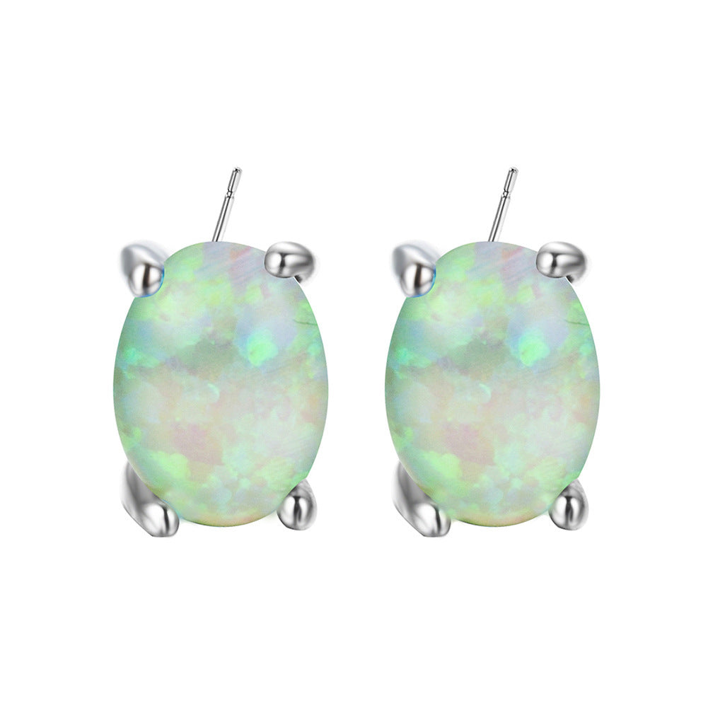 Opal Earrings Earrings With Zircon-Jewearrings