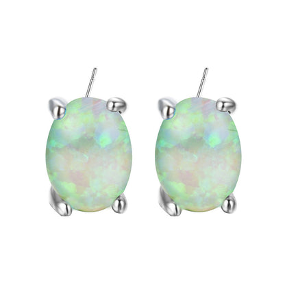 Opal Earrings Earrings With Zircon-Jewearrings