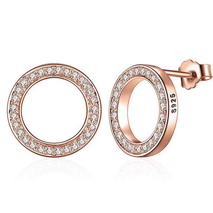 S925 Vintage Round Earrings In Sterling Silver-Jewearrings