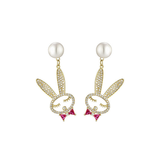 Pearl Earrings Korean Personality Wild Small Earrings-Jewearrings