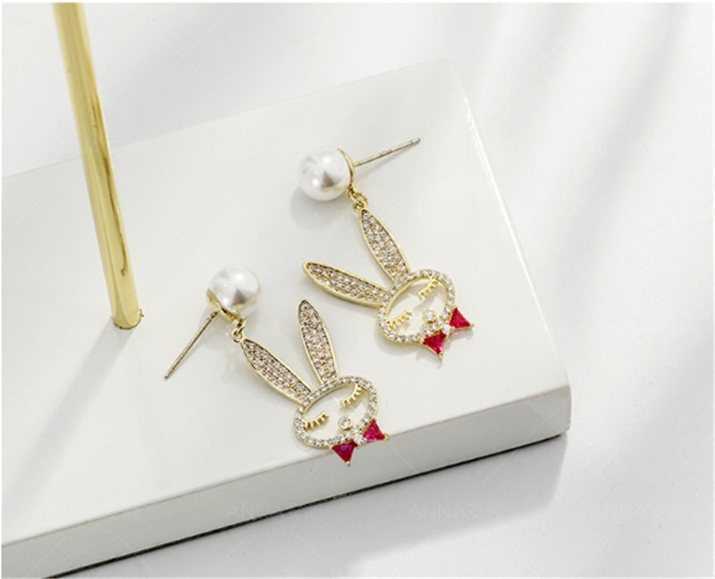 Pearl Earrings Korean Personality Wild Small Earrings-Jewearrings