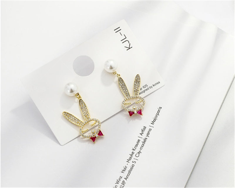 Pearl Earrings Korean Personality Wild Small Earrings-Jewearrings